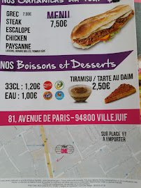 Restaurant First One Pizza à Villejuif - menu / carte