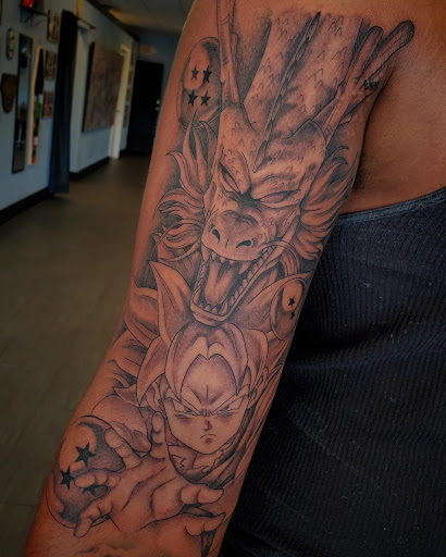 Explore men's neck tattoo ideas, creative tattoo ideas in Palm Harbor, available at Angry Owl Tattoo and Piercing