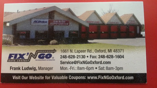 Auto Repair Shop «Fix N Go Auto Center», reviews and photos, 1661 N Lapeer Rd, Oxford, MI 48371, USA