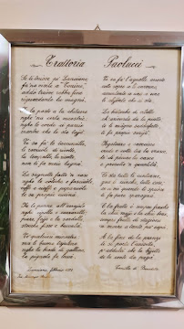 Menu du Trattoria Affittacamere Paolucci à Lanciano