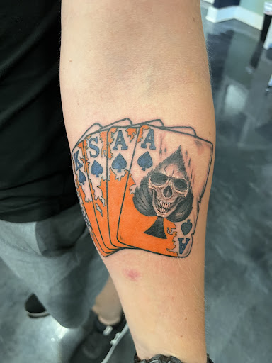 Explore lower half sleeve tattoo ideas for females, creative tattoo ideas in Copperas Cove, available at Flashover Ink Tattoo