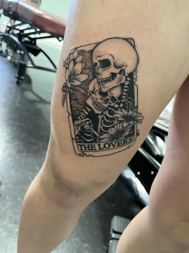 Explore banjo tattoo ideas, creative tattoo ideas in Copperas Cove, available at Flashover Ink Tattoo