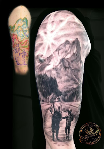 Explore heath ledger joker tattoo ideas, creative tattoo ideas in South Gate, available at Modern Ink Tattoo & Piercing Studio