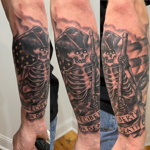 Explore blast over tattoo ideas, creative tattoo ideas in Kansas City, available at Golden Stag Tattoo and Gallery
