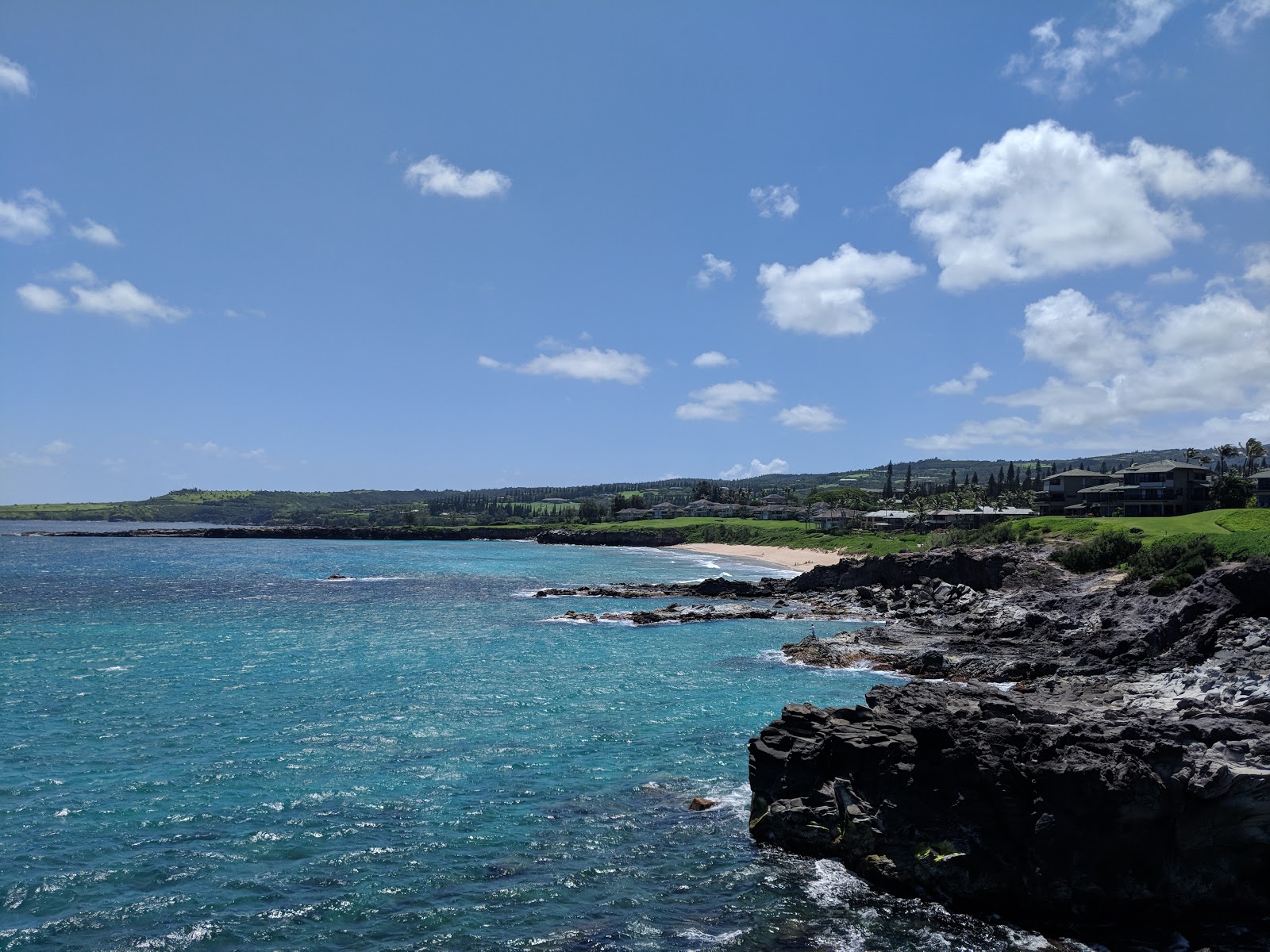 Photo of Oneloa Beach with turquoise pure water surface