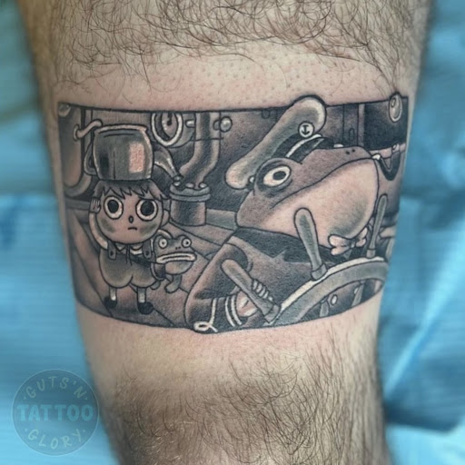 Explore anime tattoo ideas, creative tattoo ideas in Kingston, available at GutsN Glory Tattoo LLC