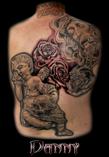 Explore good half sleeve tattoo ideas, creative tattoo ideas in El Paso, available at Wyze Guyz Tattoo Parlor