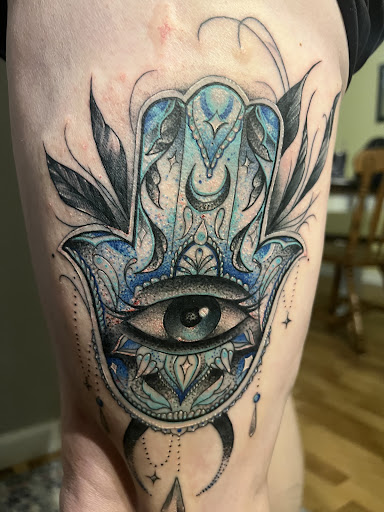 Explore 3/4 tattoo sleeve ideas, creative tattoo ideas in Valdosta, available at Acid Ink Tattoos