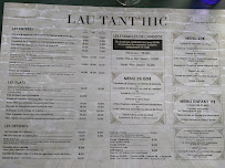 Menu / carte de Lau Tant'hic à Cauterets