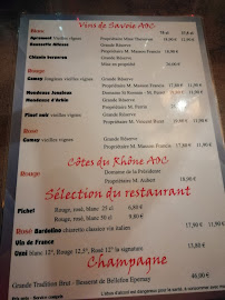 Restaurant Chez Eliane à Villarodin-Bourget (le menu)