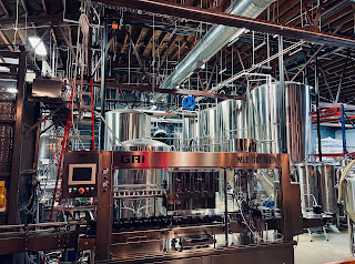 A row of beer taps