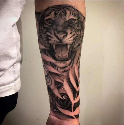 Explore maryland flag tattoo ideas, creative tattoo ideas in Amherst, available at Wanderlust Tattoo & Piercing