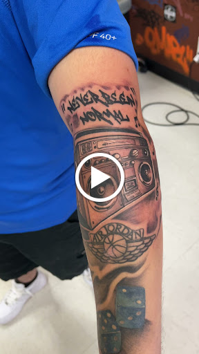 Explore inside bicep tattoo ideas, creative tattoo ideas in San Diego, available at Wylde Sydes Tattoo & Body Piercing