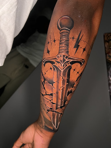 Explore men tattoo sleeve ideas, creative tattoo ideas in Woodhaven, available at 94 Ink Tattoos