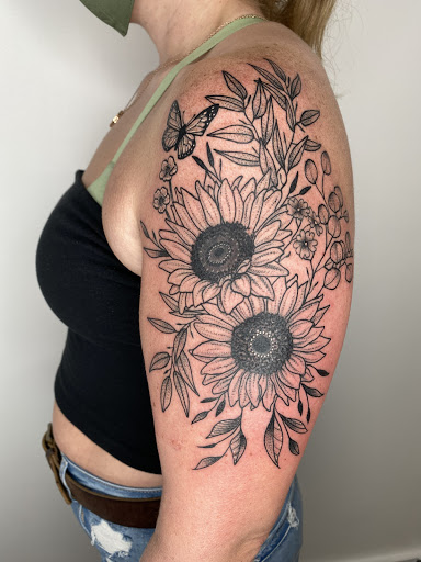Explore stardust tattoo ideas, creative tattoo ideas in Lancaster, available at MermGoddess Tattoo Studio & Gallery