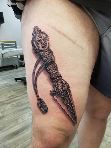 Explore sea shell tattoo ideas, creative tattoo ideas in Atlanta, available at Empyrean Tattoo Studio