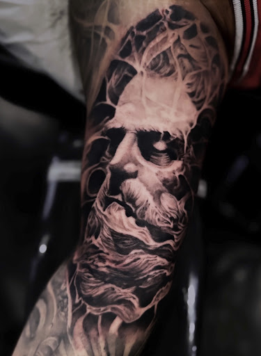 Explore tattoo ideas wolf, creative tattoo ideas in Saint Paul, available at Supreme Art Of War Inc