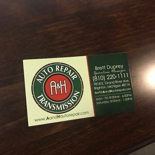 Auto Repair Shop «A & H Transmission & Auto Repair», reviews and photos, 9818 E Grand River Ave, Brighton, MI 48116, USA