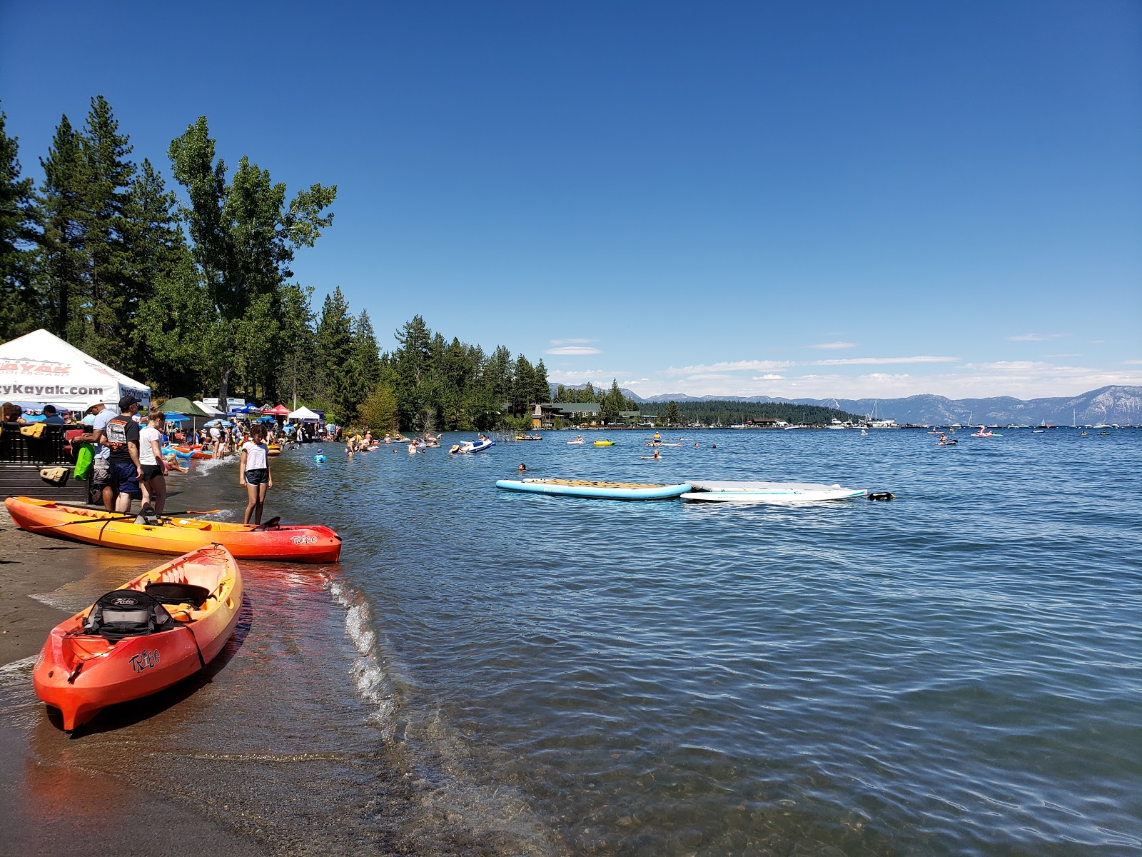 Photo of Tahoe City Public Beach and the settlement