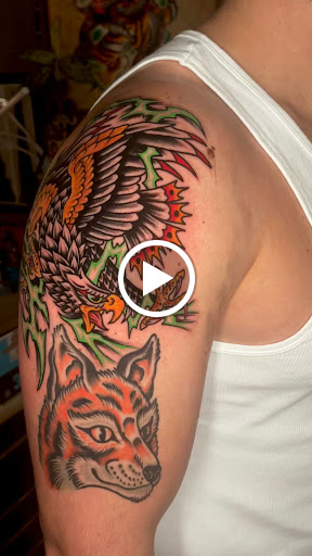 Explore tattoo ideas american flag, creative tattoo ideas in Johnson City, available at Gold Cross Tattoo Co.