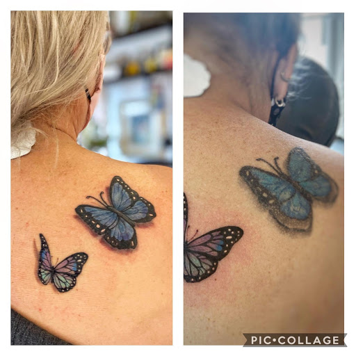 Explore name hand tattoo ideas, creative tattoo ideas in Moline, available at ARTIST AIMEE TATTOOS - AF Tattoo Studio