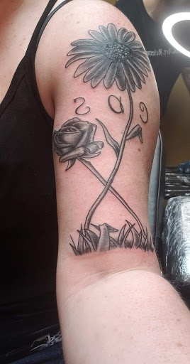 Explore mens space tattoo ideas, creative tattoo ideas in Warner Robins, available at Untold Pain Tattoo Studio