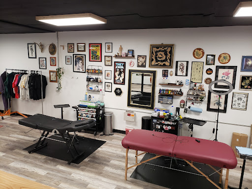 Explore purple heart tattoo ideas, creative tattoo ideas in Coeur D Alene, available at Little Bear Tattoo Co.