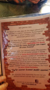 Pub Dattein à Neuharlingersiel (le menu)