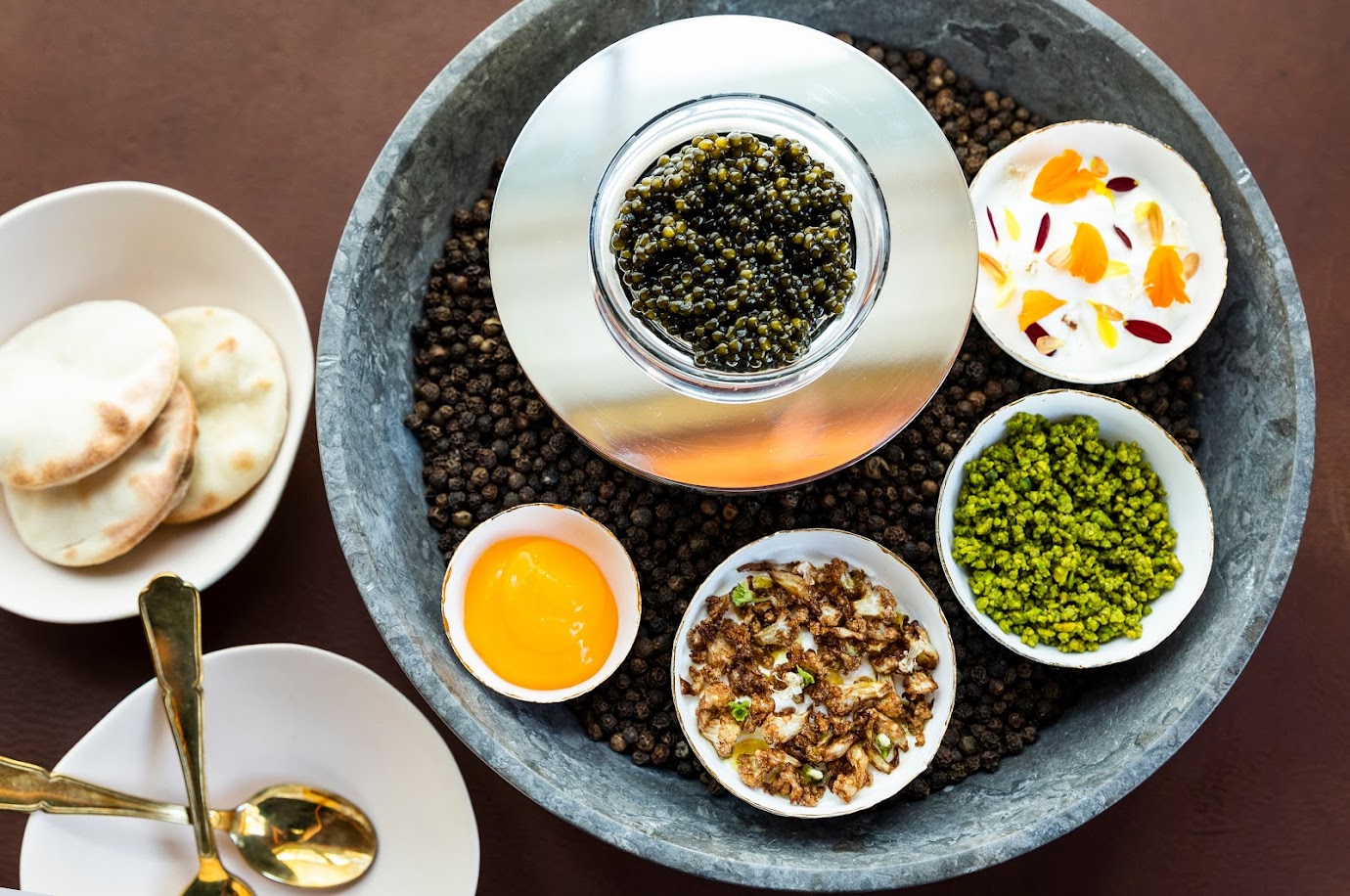 Caviar Service at Diversió, - Houston Food Finder