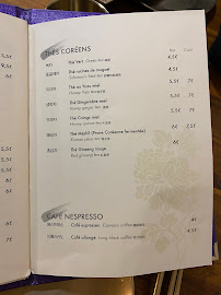 Restaurant coréen Soon à Paris (la carte)