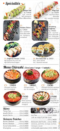 Menu / carte de Earn Time Sushi (Restaurant Japonais) à Paris