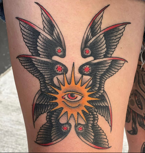 Explore tattoo on shoulder ideas, creative tattoo ideas in Mobile, available at Old Familiar Tattoo Company