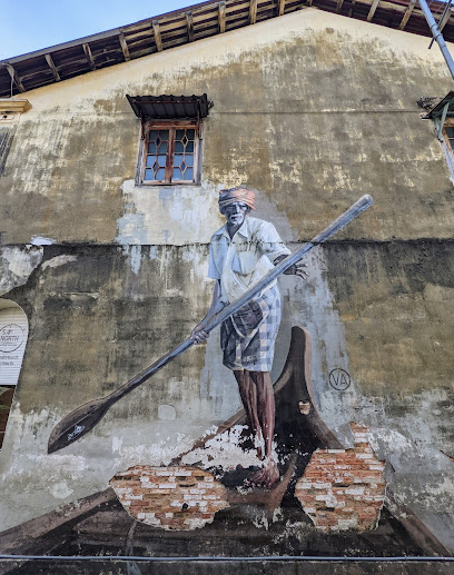 Street Art - 'Fisherman' mural.