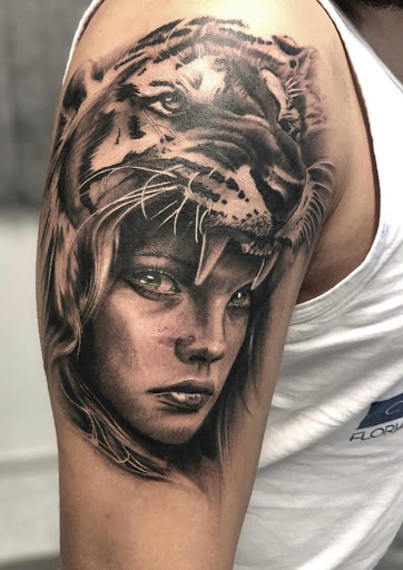 Explore arm tattoo placement ideas, creative tattoo ideas in Miami Beach, available at Salvation Tattoo Lounge