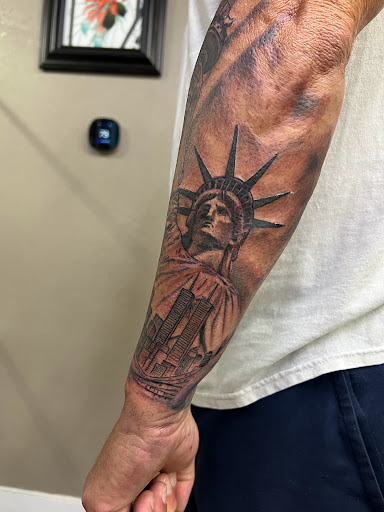Explore rest in peace tattoo ideas, creative tattoo ideas in Roanoke, available at Saint Cecilias Art Studio