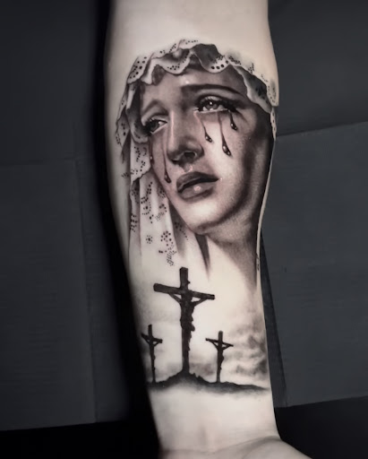 Explore men bicep tattoo ideas, creative tattoo ideas in Spokane, available at Anchored Art Tattoo