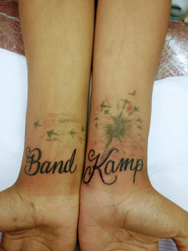 Explore street sign tattoo ideas, creative tattoo ideas in Carbondale, available at MsCandyTattoo