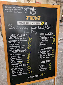Menu du Café Bistrot de Pitchounet à Arles