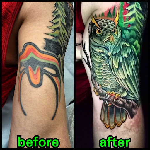 Explore dead tree tattoo ideas, creative tattoo ideas in Buford, available at Inked Arts Tattoo Studio