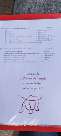 La Paillote de Steph à Lamarque menu
