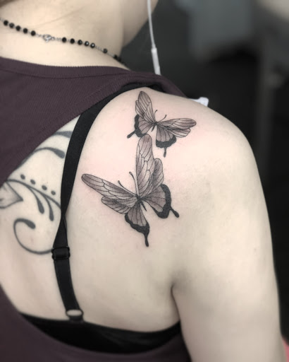 Explore mardi gras mask tattoo ideas, creative tattoo ideas in Wichita, available at Wichita Tattoo