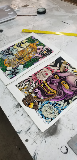 Explore purple rose tattoo ideas, creative tattoo ideas in Talbott, available at Alpha Tattoo co.