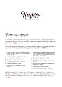Trattoria Hesperia à Treviso menu