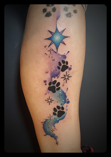 Explore men's inner bicep tattoo ideas, creative tattoo ideas in Great Falls, available at Sparrows and Arrows Tattoo