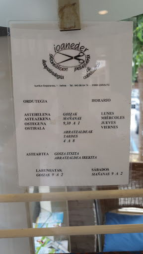 Ioaneder en Zarautz, Guipúzcoa