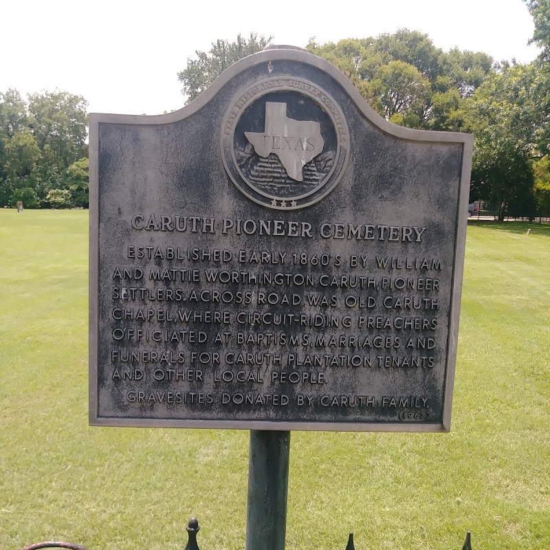 Caruth Pioneer Cemetery - Texas State Historical Marker