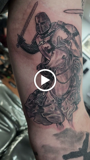 Explore iris flower tattoo ideas, creative tattoo ideas in Rogers, available at Saved by Grace Tattoo Studio