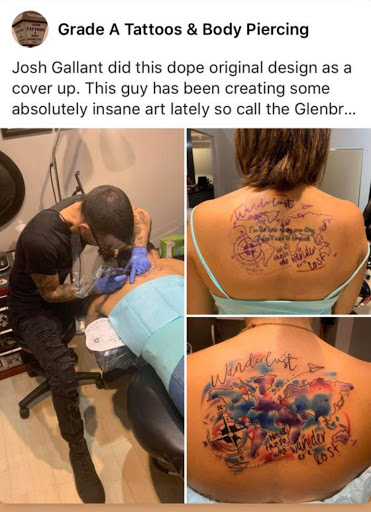 Explore hard work tattoo ideas, creative tattoo ideas in Fort Wayne, available at Grade A Tattoos and Body Piercing