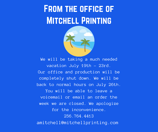 Commercial Printer «Mitchell Printing Inc», reviews and photos, 4320 Helton Dr, Florence, AL 35630, USA