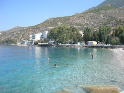Loutraki marina beach'in fotoğrafı çok temiz temizlik seviyesi ile